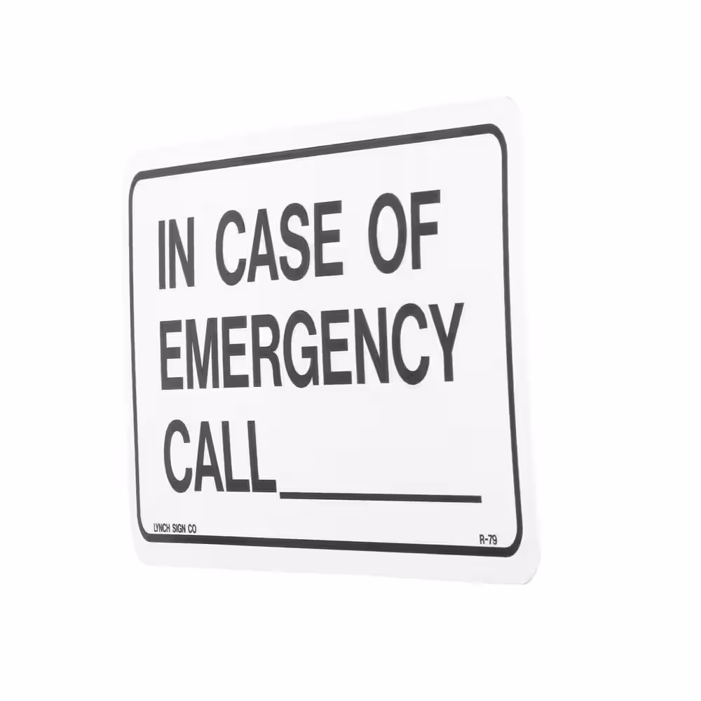 Lynch Sign 9 in. x 5 in. In Case of Emergency Call Sign Printed on More Durable, Thicker, Longer Lasting Styrene Plastic