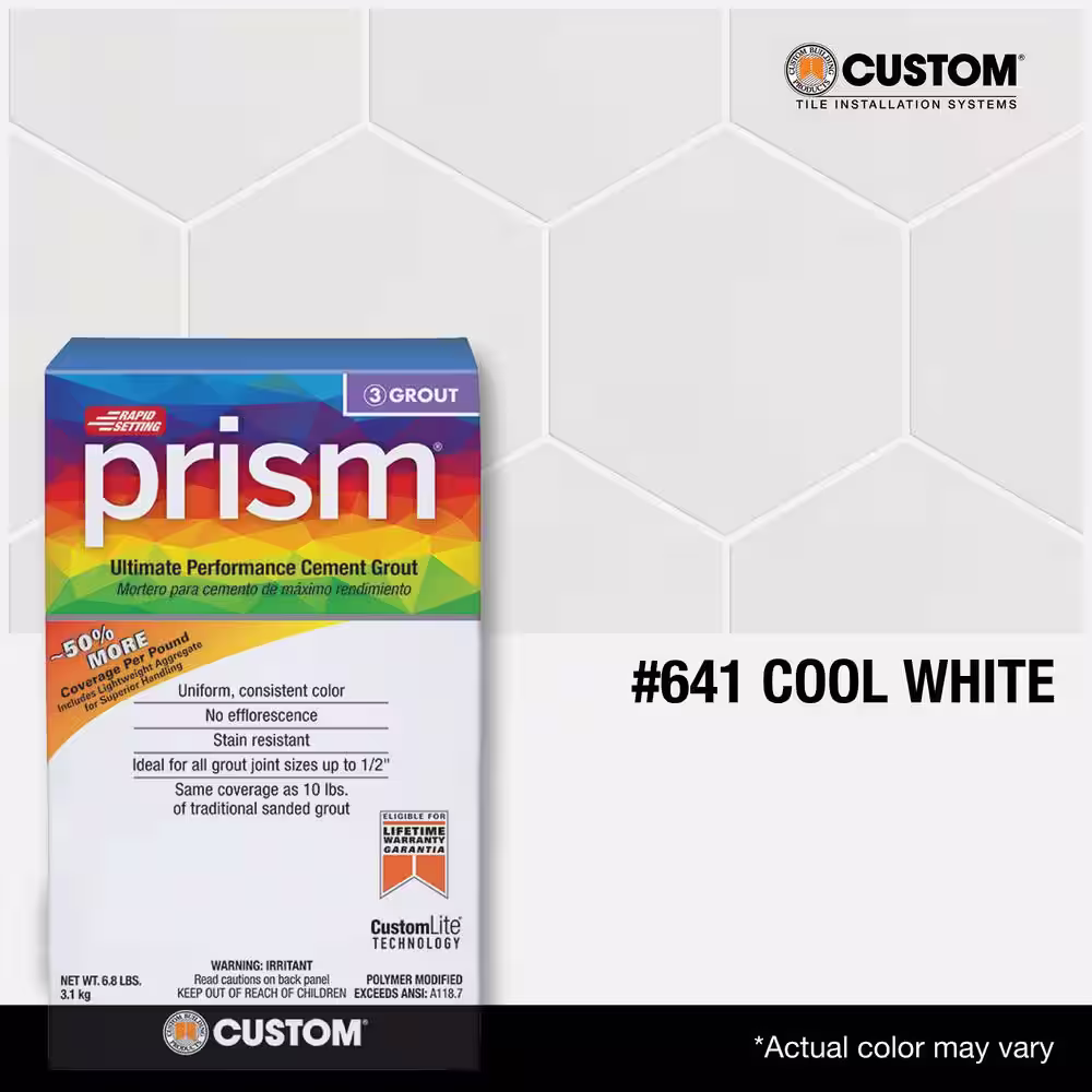 Custom Building Products Prism #641 Cool White 17 lb. Ultimate Performance Grout