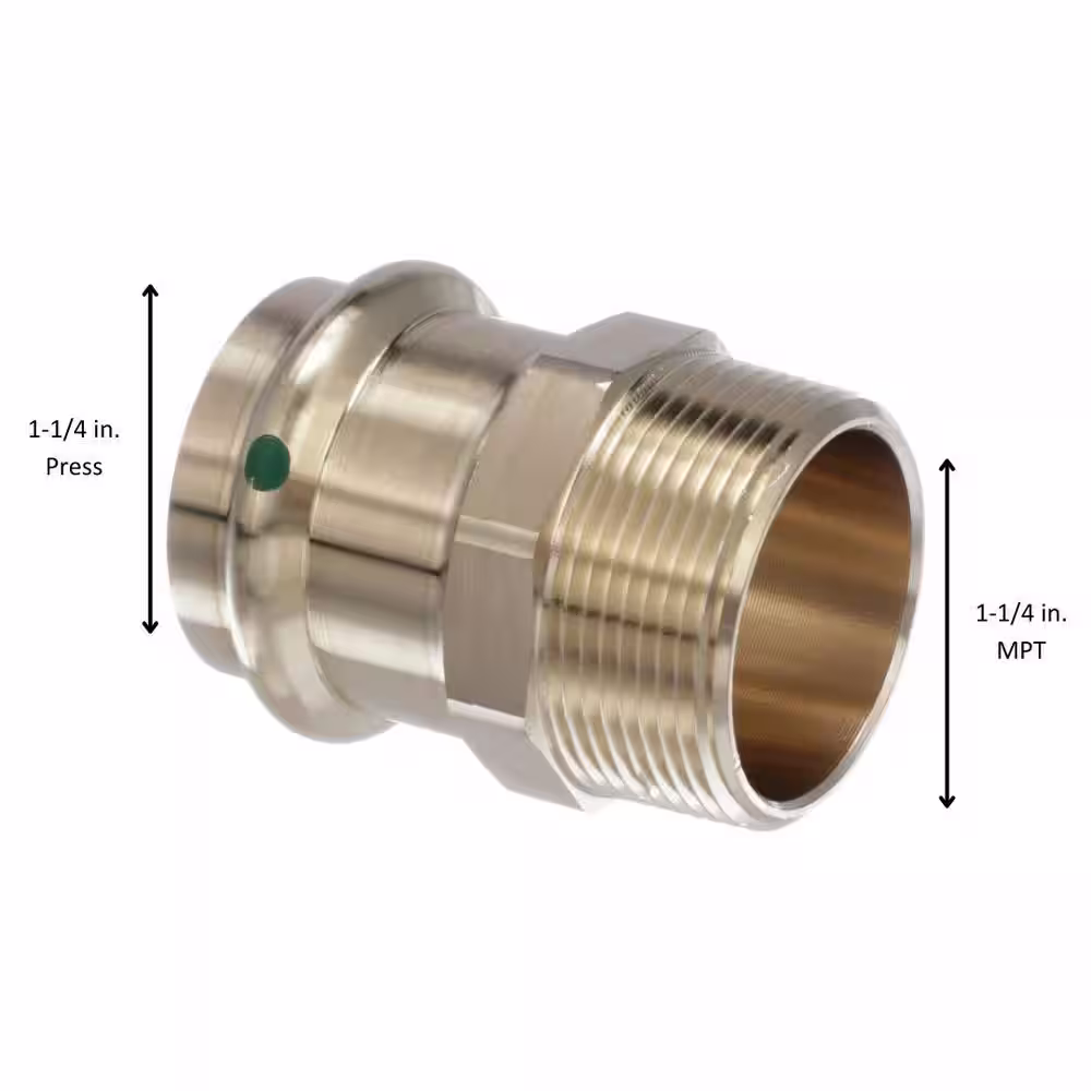 Viega ProPress 1-1/4 in. x 1-1/4 in. Zero Lead Bronze Adapter