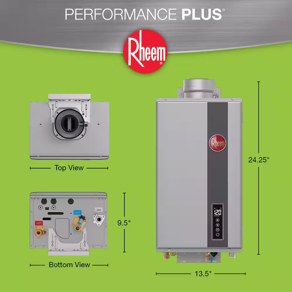 Rheem Performance Plus 8.4 GPM Natural Gas Indoor Smart Tankless Water Heater