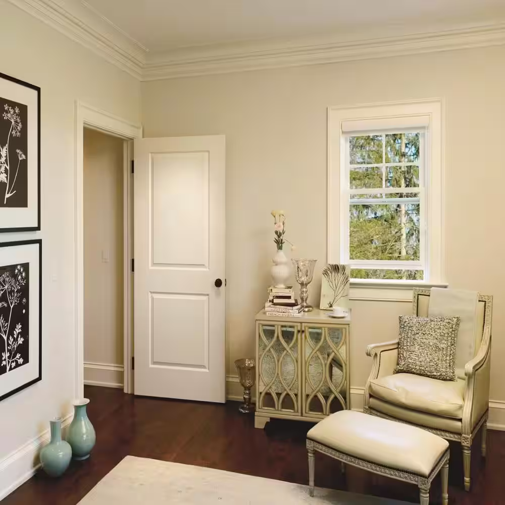 MMI Door 34 in. x 80 in. Smooth Carrara Left-Hand Solid Core Primed Molded Composite Single Prehung Interior Door