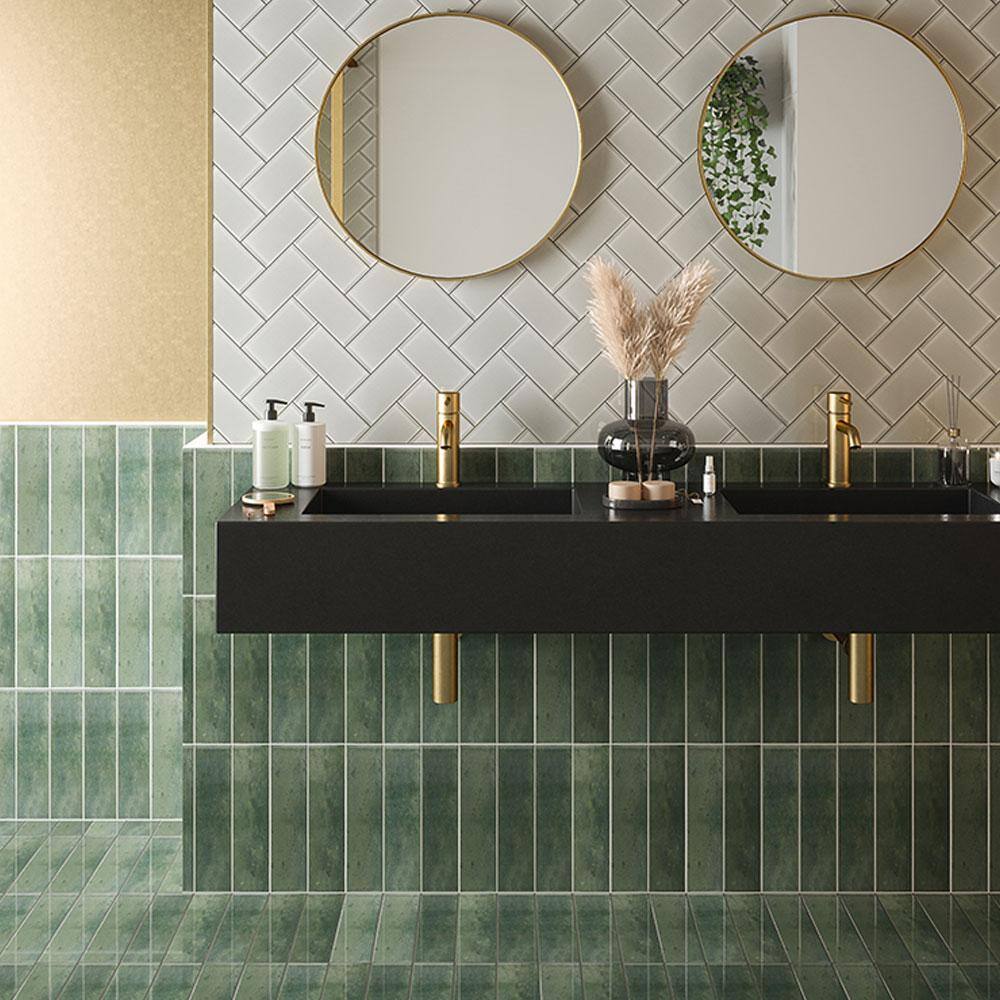 Jeffrey Court Morning Dazzle Gray 3 in. x 6 in. Subway Gloss Glass Wall Tile (4 sq. ft./Case)
