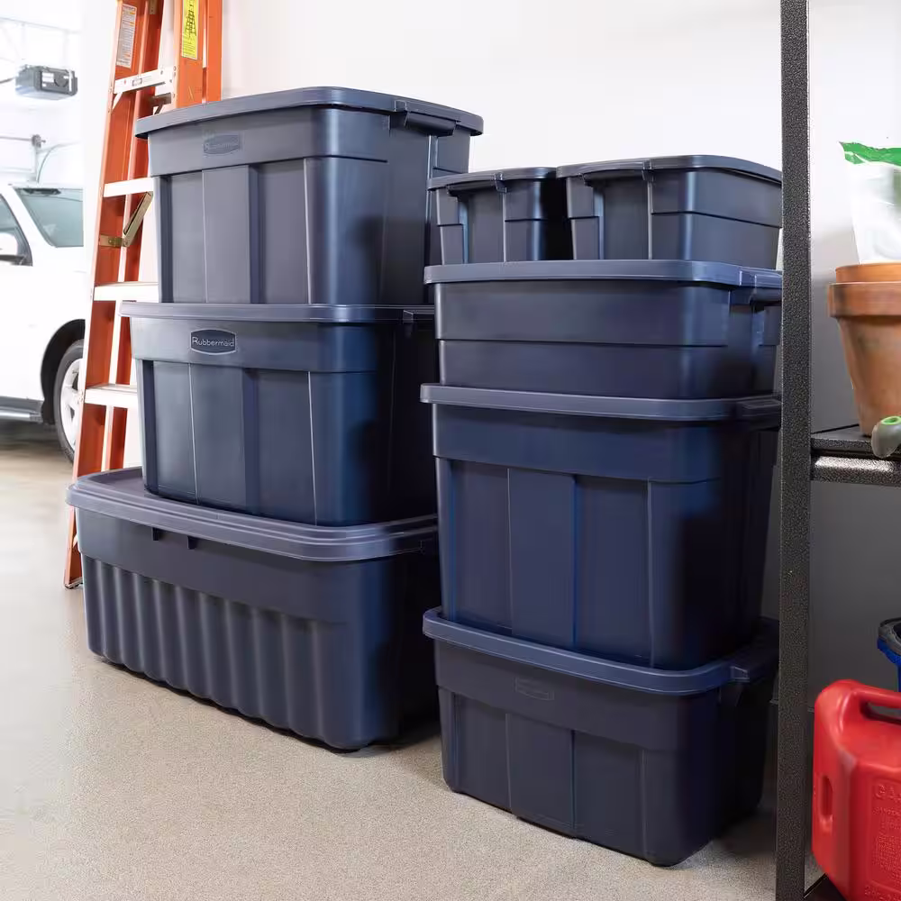 Rubbermaid Roughneck 10 Gal. Rugged Stackable Storage Tote Container (6-Pack)