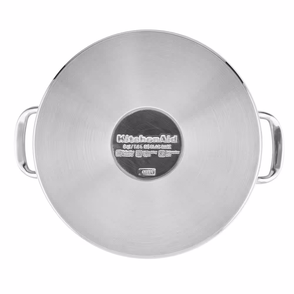 KitchenAid 8 qt. Brushed Stainless Steel Stock Pot with Lid