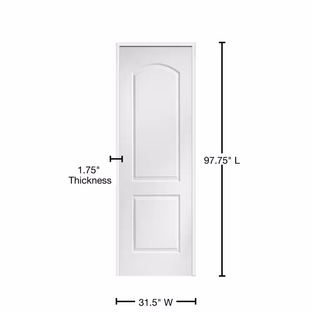 MMI Door 30 in. x 96 in. Smooth Caiman Left-Hand Solid Core Primed Molded Composite Single Prehung Interior Door