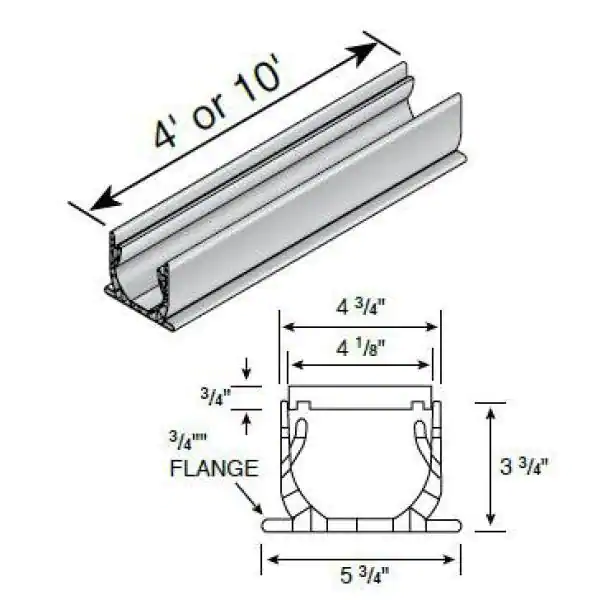 NDS 4 in. x 10 ft. PVC Speed-D Drainage Channel Drain with Metal Grate