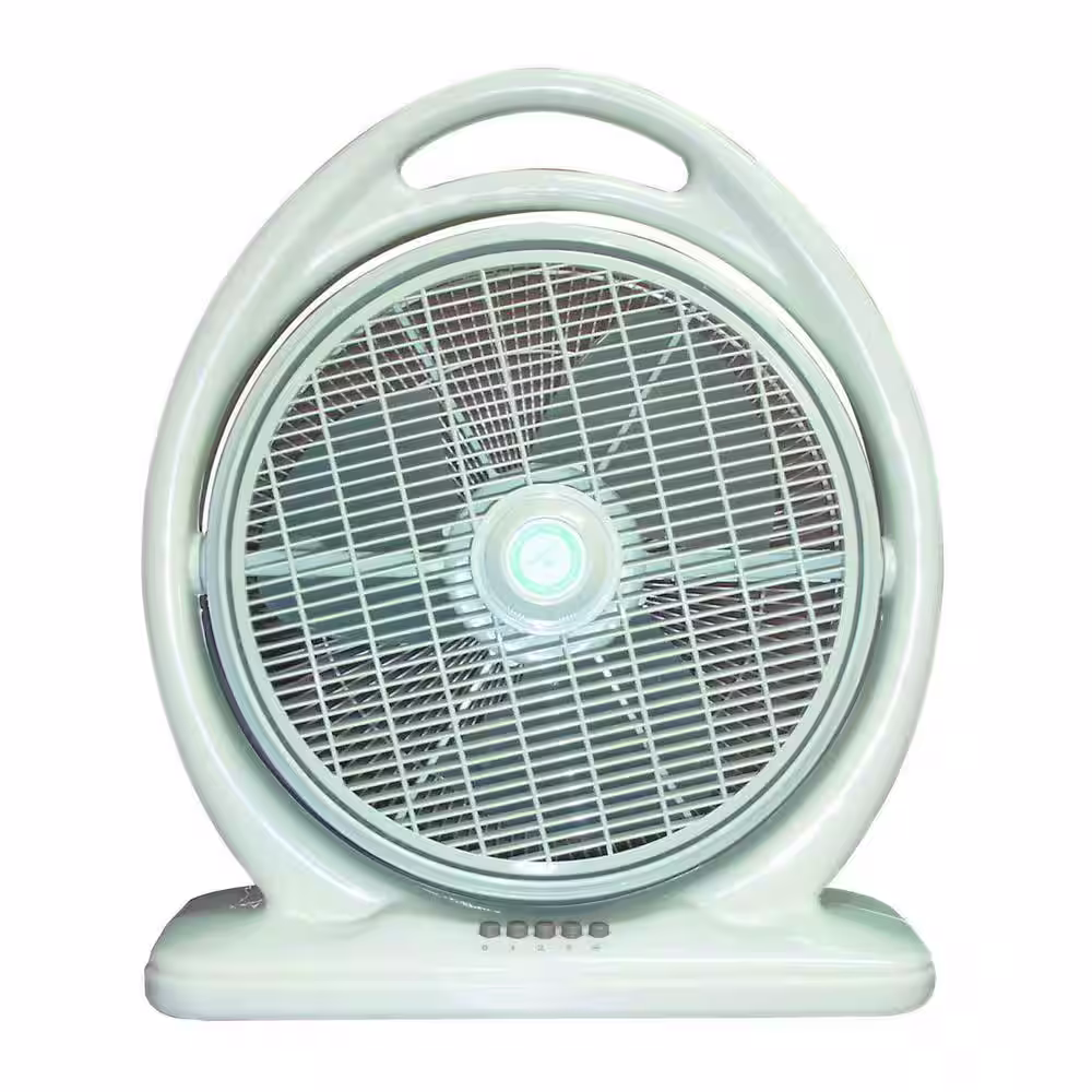 SPT 14 in. 3-Speeds Box Fan with Louver Rotation