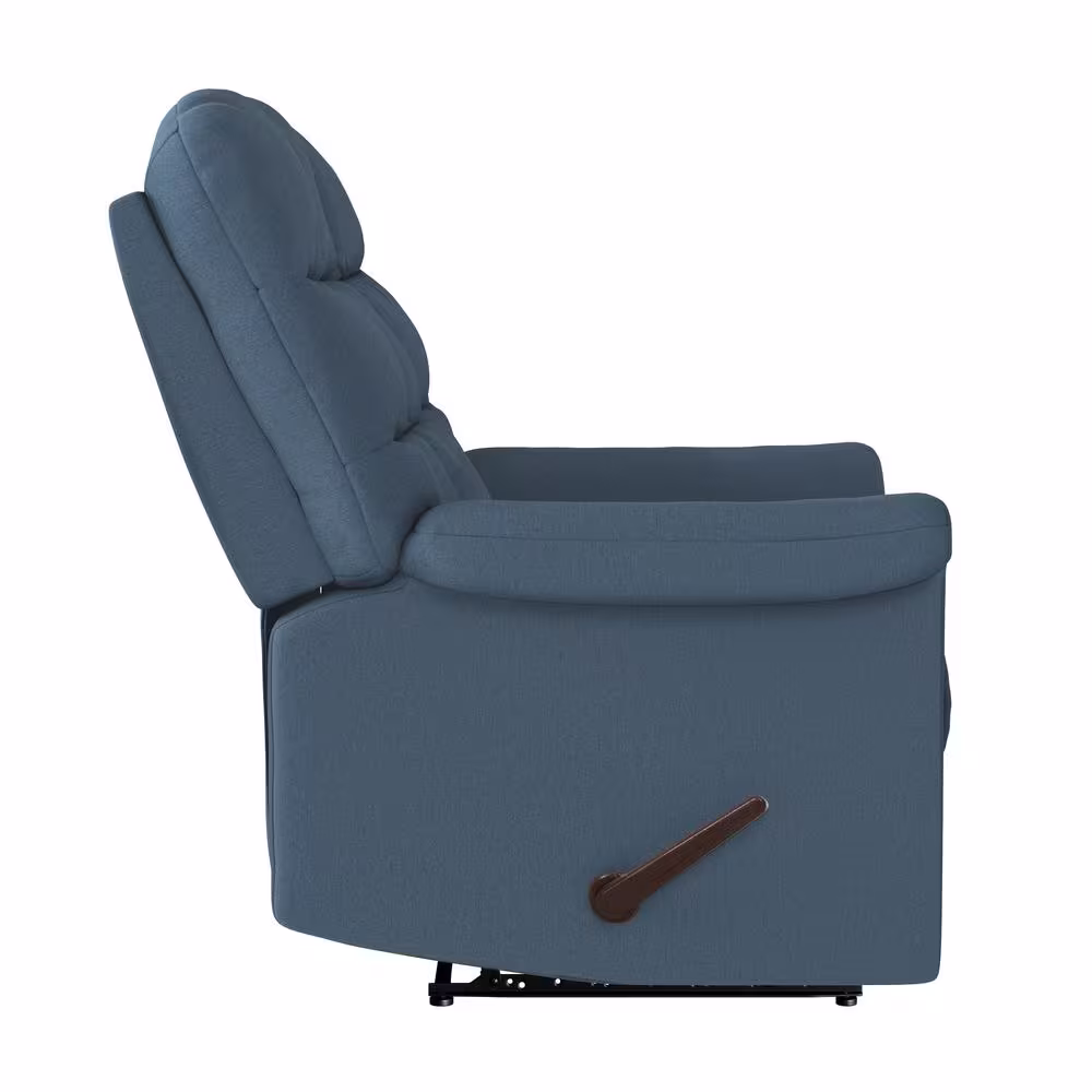 ProLounger Caribbean Blue Plush Low-Pile Velour Tufted Back Extra Large Wall Hugger Reclining Chair