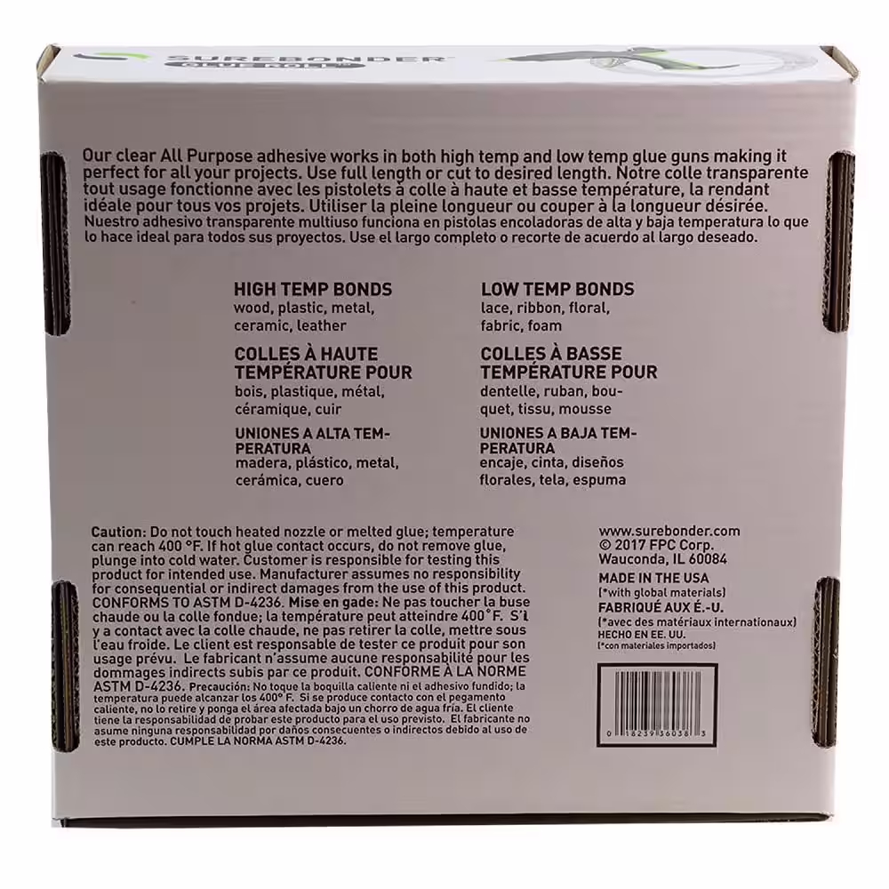 Surebonder Full Size 77 ft. Clear Hot Glue Stick Roll - 5 lbs. Roll