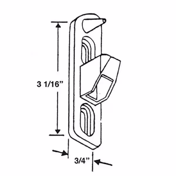 Barton Kramer 3 in. Anti-Lift Patio Door Chrome Keeper