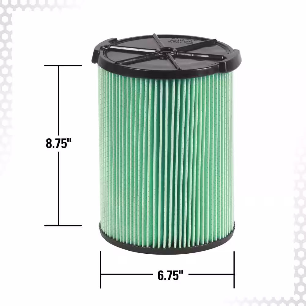 RIDGID HEPA Material Pleated Paper Wet/Dry Vac Cartridge Filter for Most 5 Gallon and Larger RIDGID Shop Vacuums (4-Pack)