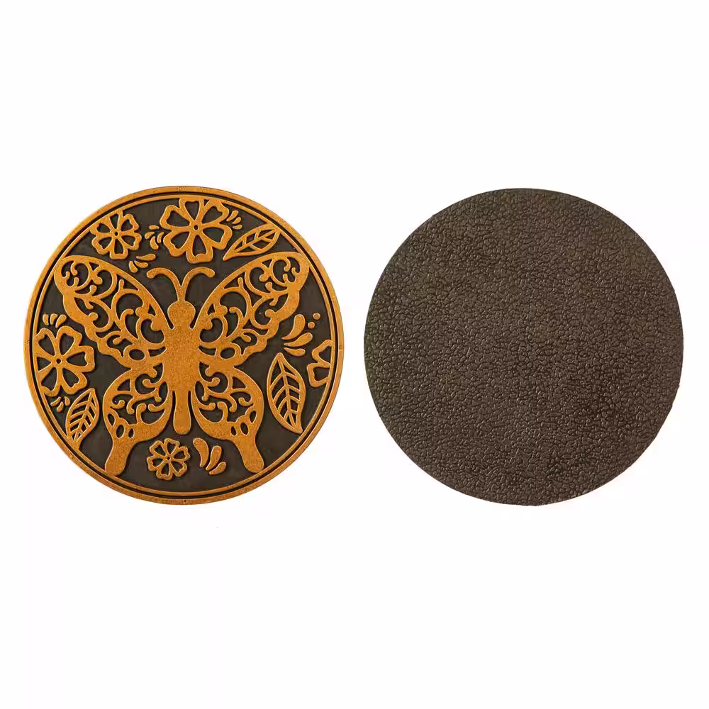 Evergreen 12 in. Butterfly Rubber Stepping Stones (Set of 3)