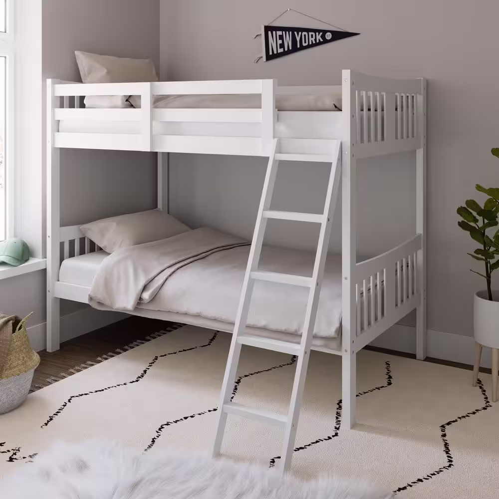 Storkcraft Caribou White Solid Hardwood Twin Bunk Daybed