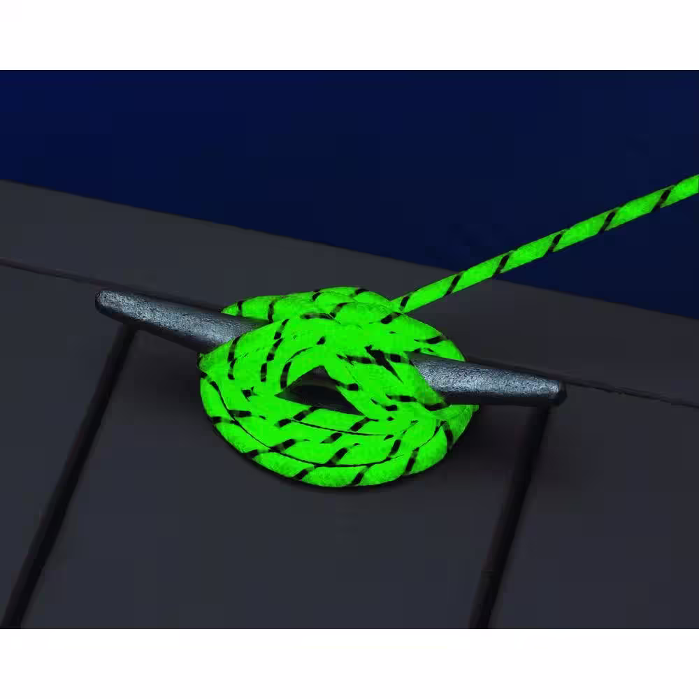 Everbilt 1/4 in. x 50 ft. Polypropylene Glow-in-Dark Rope in Green