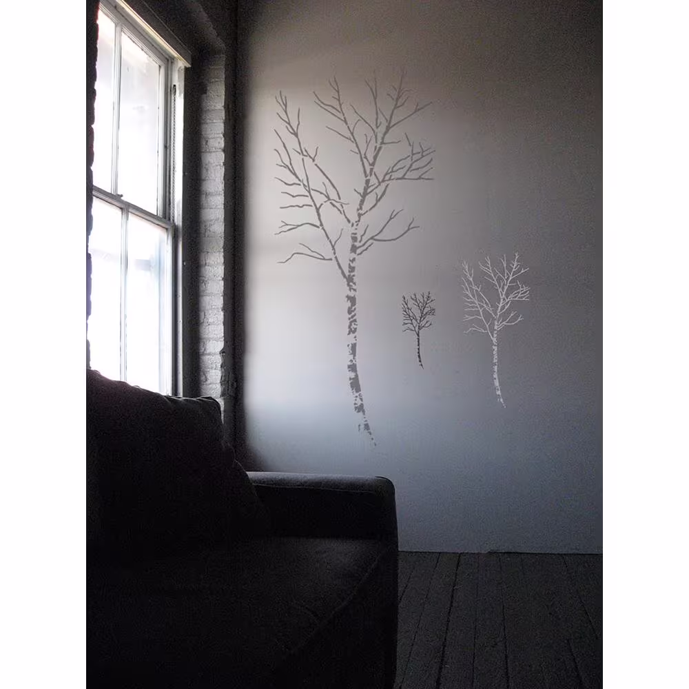 Stencil1 72 in. Birch Tree Stencil
