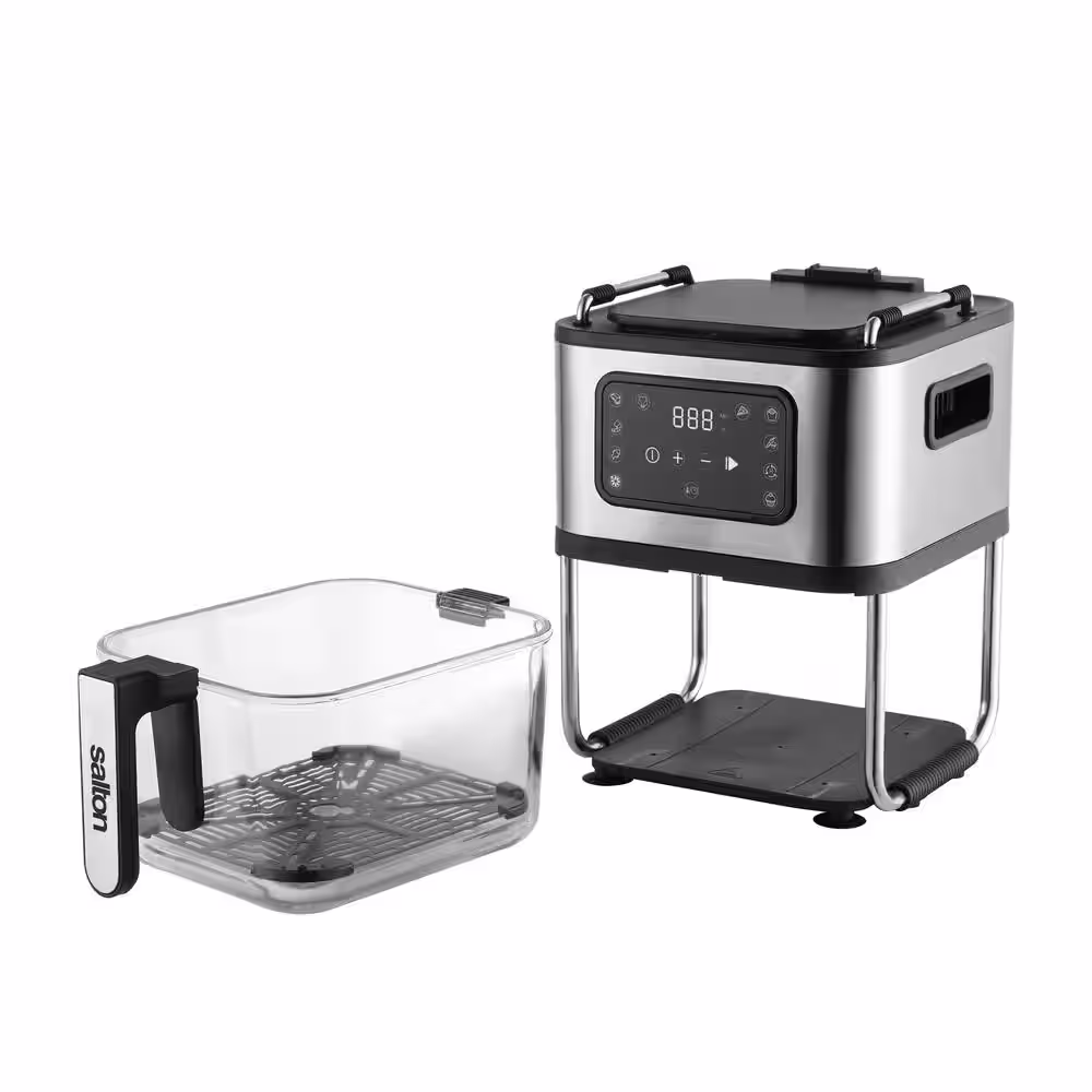 Salton 4.86 qt. 2-in-1 Glass Jar Air Fryer