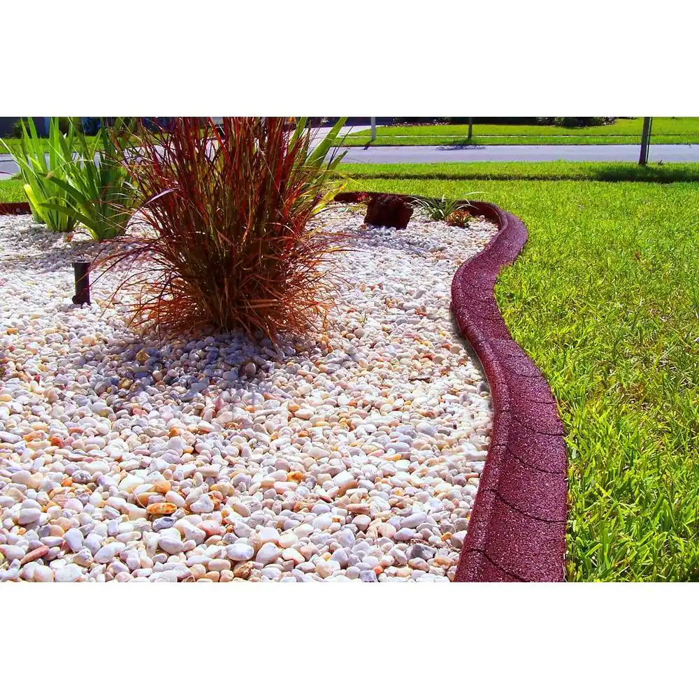 EcoBorder 4 ft. Red Rubber Curb Landscape Edging (36-Count)