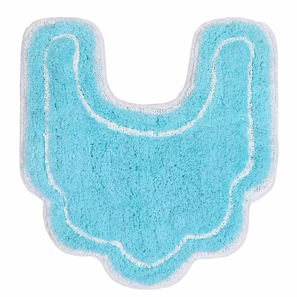 None Allure Collection 20 in. x 20 in. Green Cotton Contour Rug