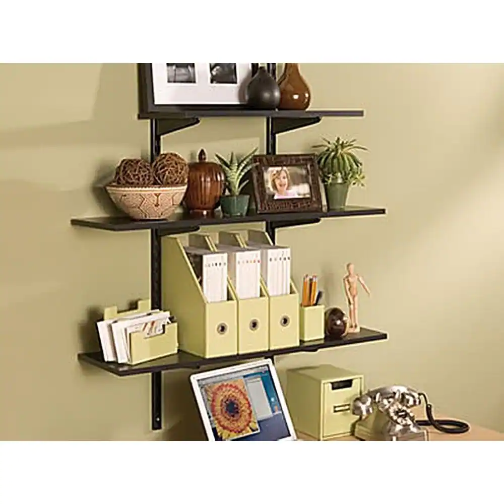 Rubbermaid 11.5 in. L Black Steel Shelving Track Bracket