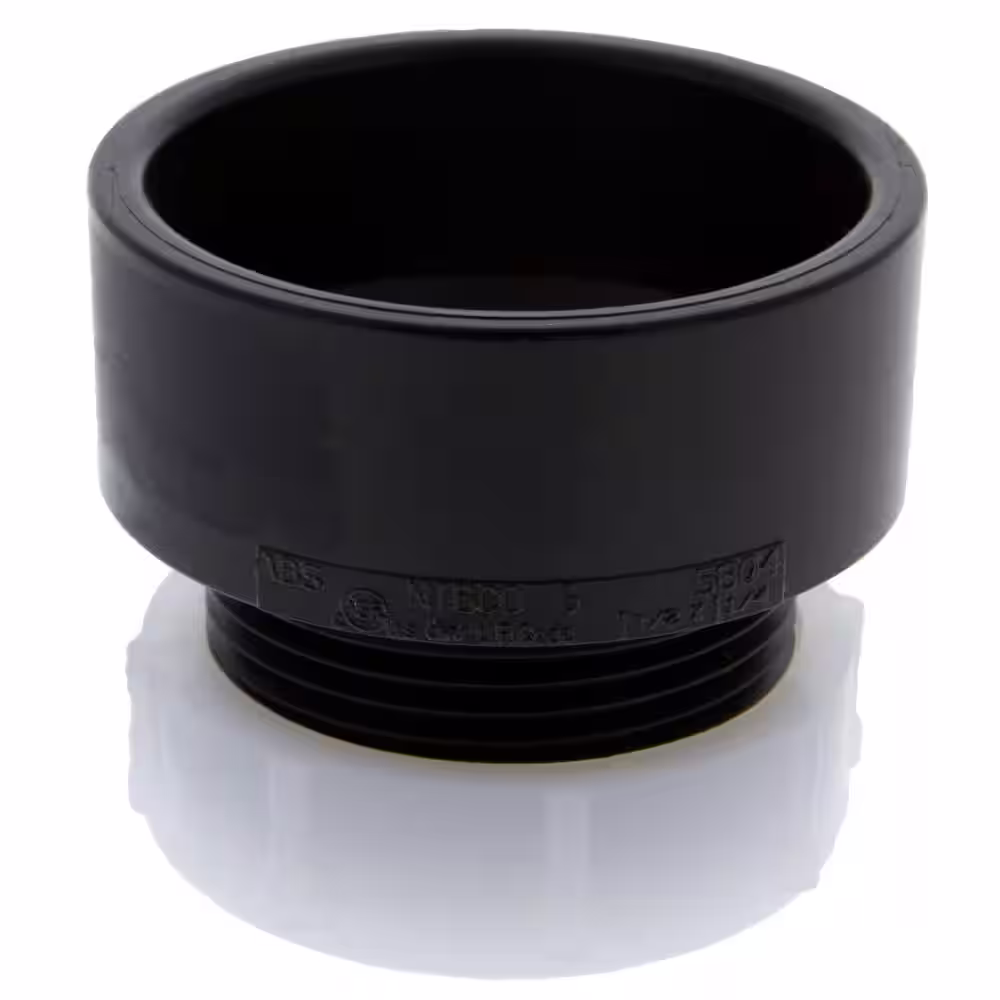 NIBCO 1-1/2 in. x 1-1/4 in. ABS DWV Hub x Slip-Joint Trap Adapter