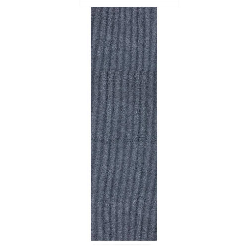 Ottomanson Lifesaver Waterproof Non-Slip Solid 4 X22 Indoor/Outdoor Runner Rug, 4 ft.x 22 ft., Gray, Polyester Garage Flooring