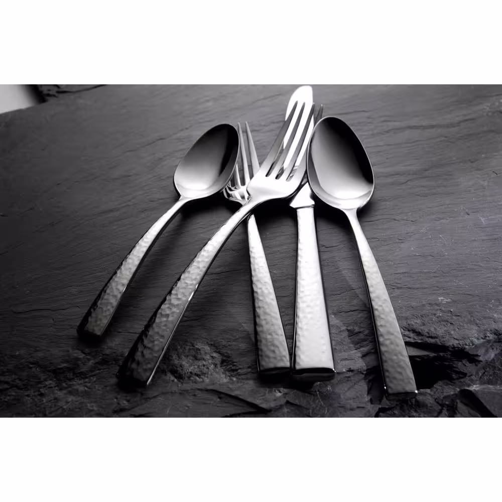 Oneida Chef's Table Hammered 18/0 Stainless Steel Iced Tea Spoons (Set of 12)