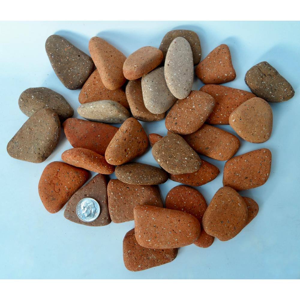 None Rock Ranch 0.25 cu. Ft. 20 lbs. 1 in. to 2 in. Tumbled Clay Spanish Style Roof Tile for Landscaping and Gardening