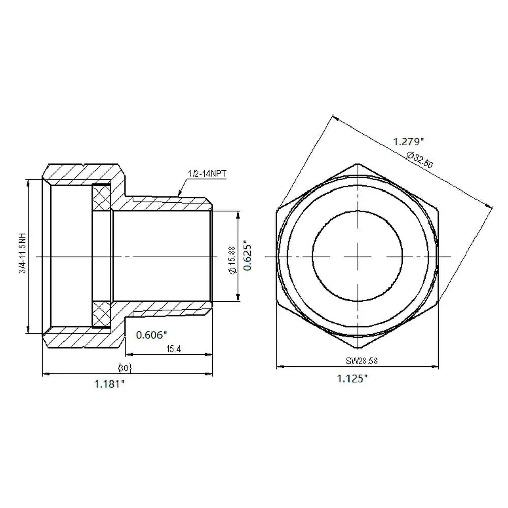 Everbilt 3/4 in. FHT x 1/2 in. MIP Brass Adapter Fitting