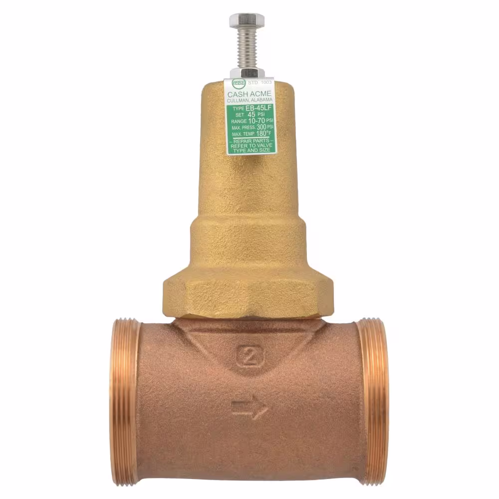 Cash Acme 2 in. Bronze EB-45 Threaded NPT Inlet Pressure Regulating Valve