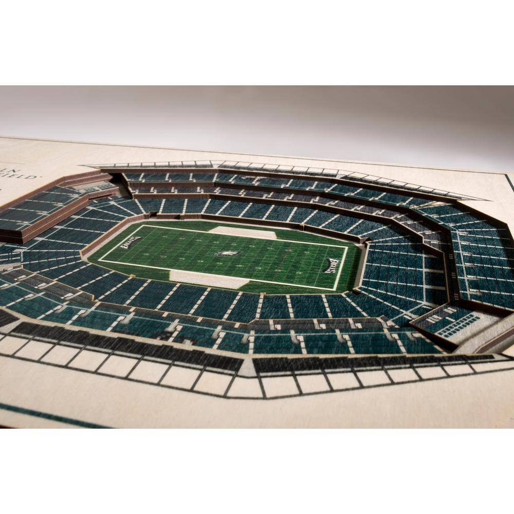 YouTheFan NFL Philadelphia Eagles 5-Layer Stadiumviews 3D Wooden Wall Art