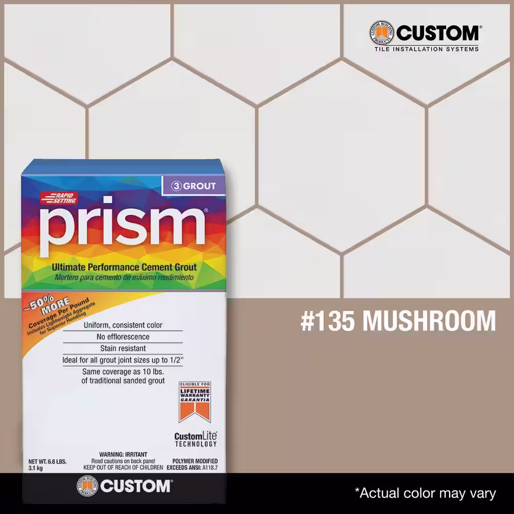 Custom Building Products Prism #135 Mushroom 17 lb. Ultimate Performance Grout