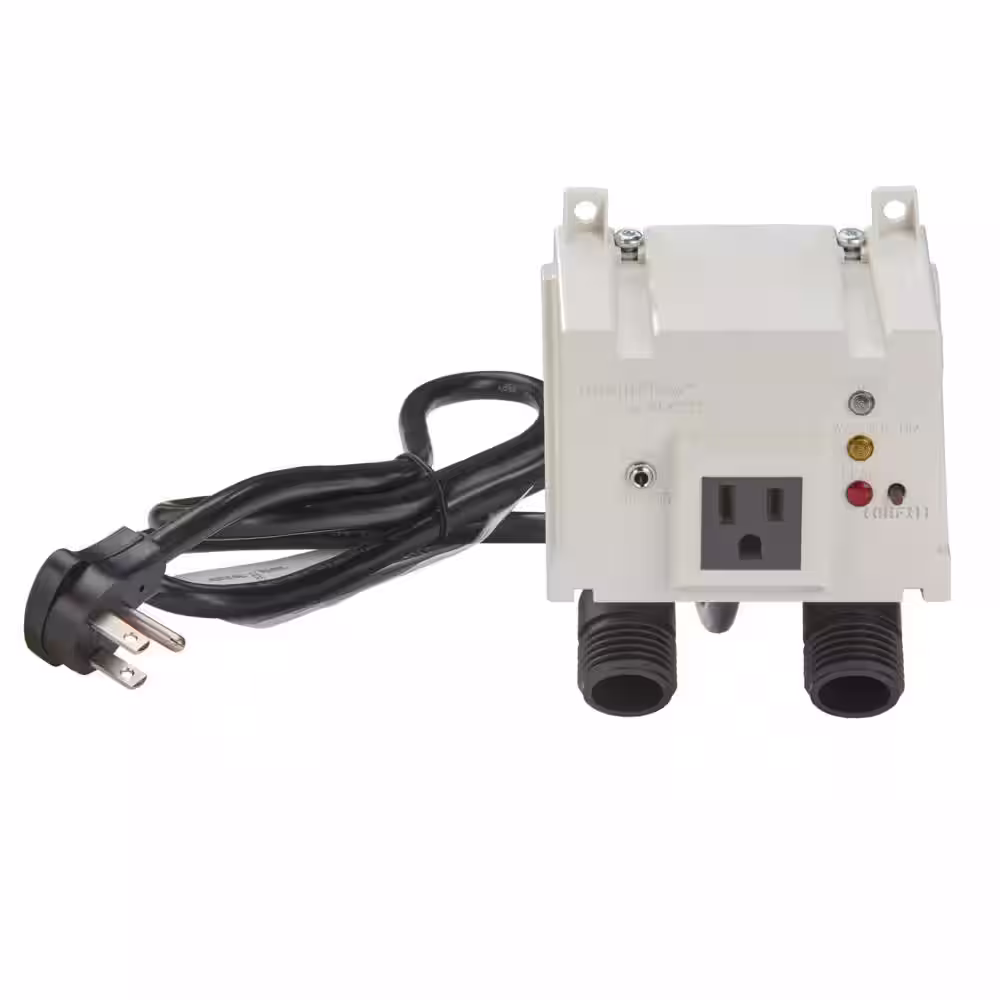 Watts 1/2 in. x 3/4 in. Polysulfone Plastic Washing Machine Smart Water Shutoff Valve with Leak Sensor