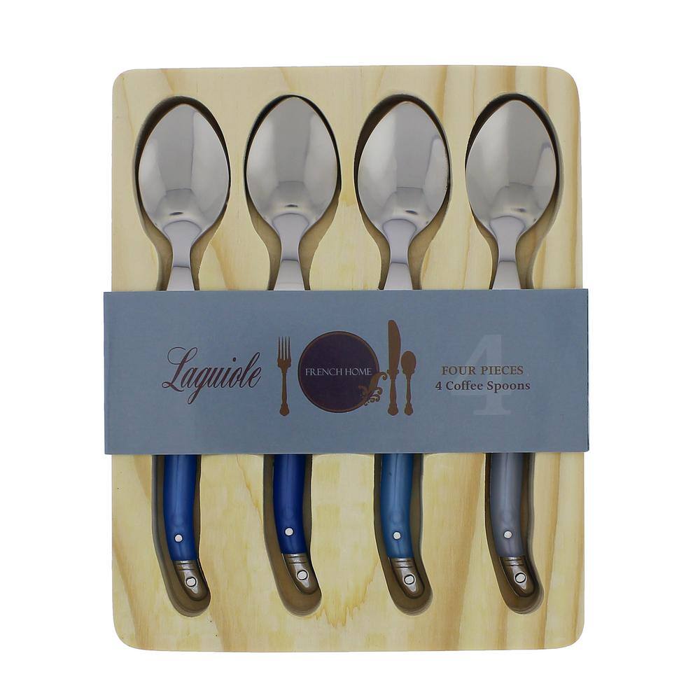 French Home Laguiole Shades of Blue Coffee Spoons (Set of 4)