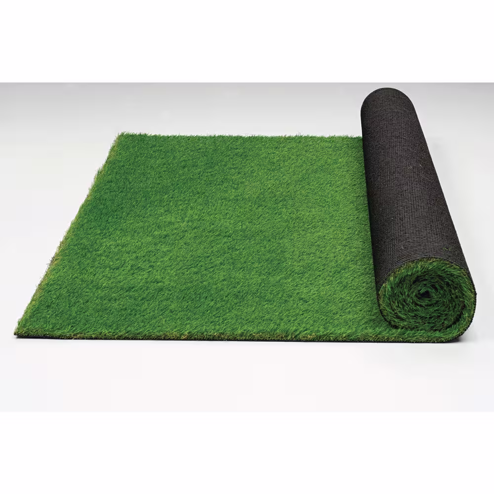 Nance Carpet and Rug ParkPro Multipurpose 12 ft. Wide x Cut to Length Green Artificial Grass