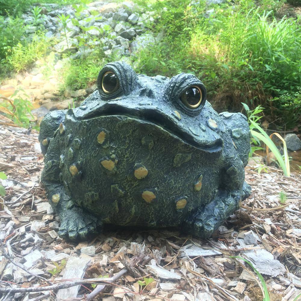 Toad Hollow 12 in. Jumbo Toad Collectible Garden Frog Statue