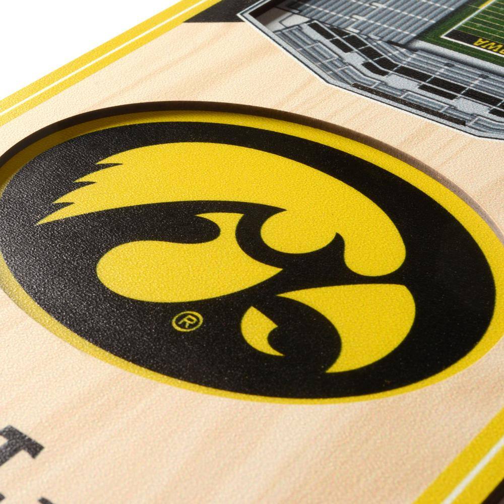 YouTheFan NCAA Iowa Hawkeyes 6 in. x 19 in. 3D Stadium Banner-Kinnick Stadium
