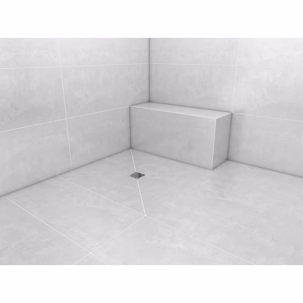 wedi Sanoasa Shower Bench 3 M 35.375 in. W Floor Installation Kit for Underlayment