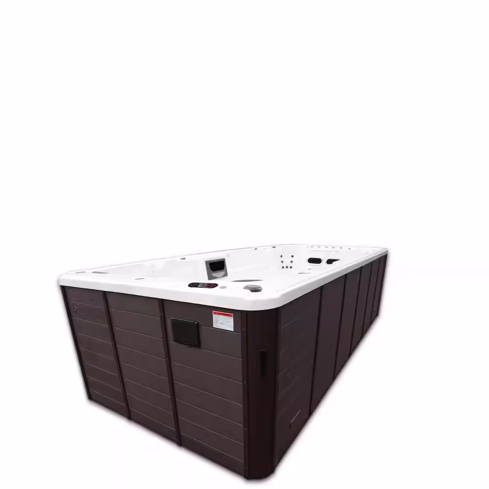 Canadian Spa Company St. Lawrence 16 ft. 15-Person 72-Jet Swim Spa with LED Lighting and Bluetooth Audio