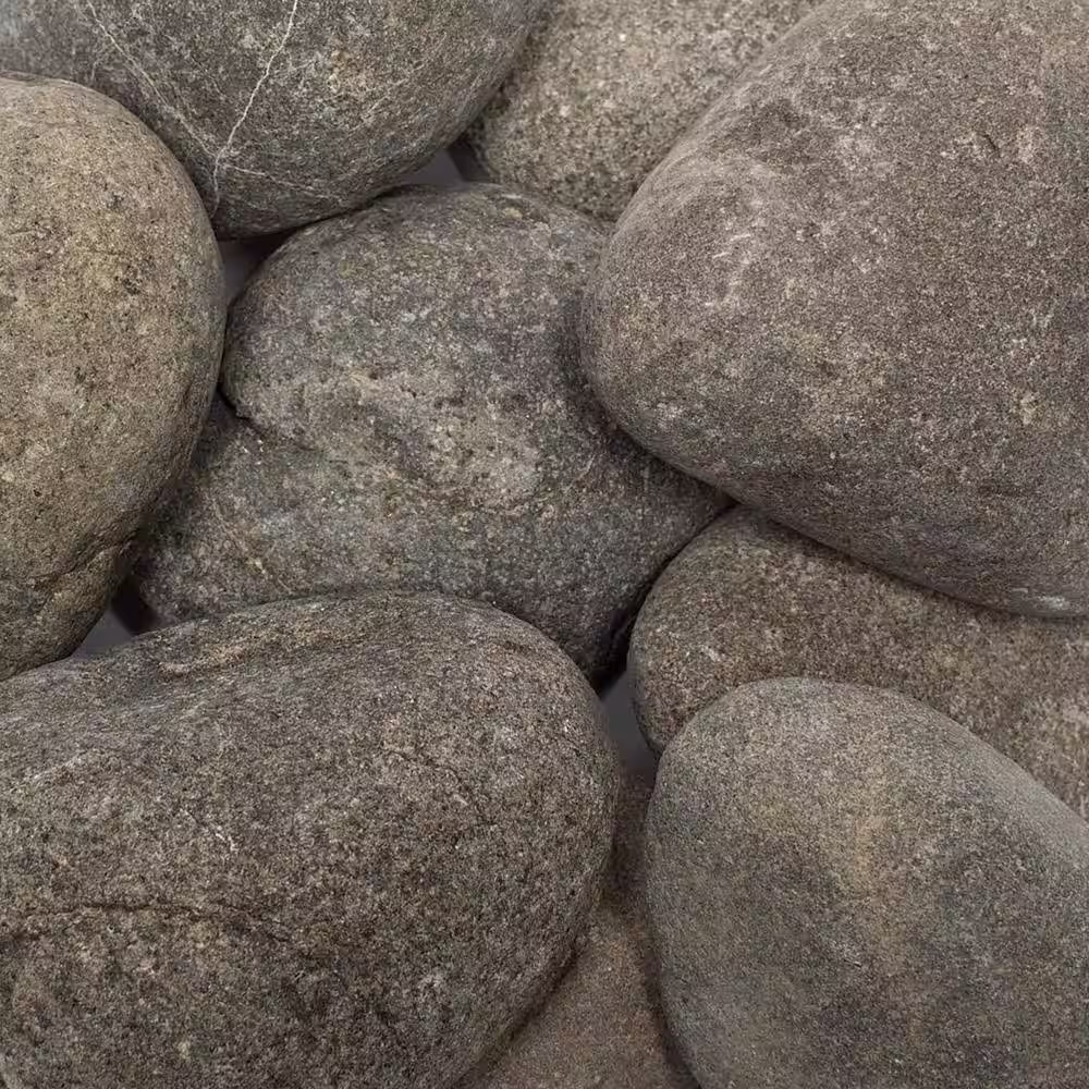 Rain Forest 0.25 cu. ft., 1 in. to 3 in. Grey Caribbean River Pebble 20 lbs.