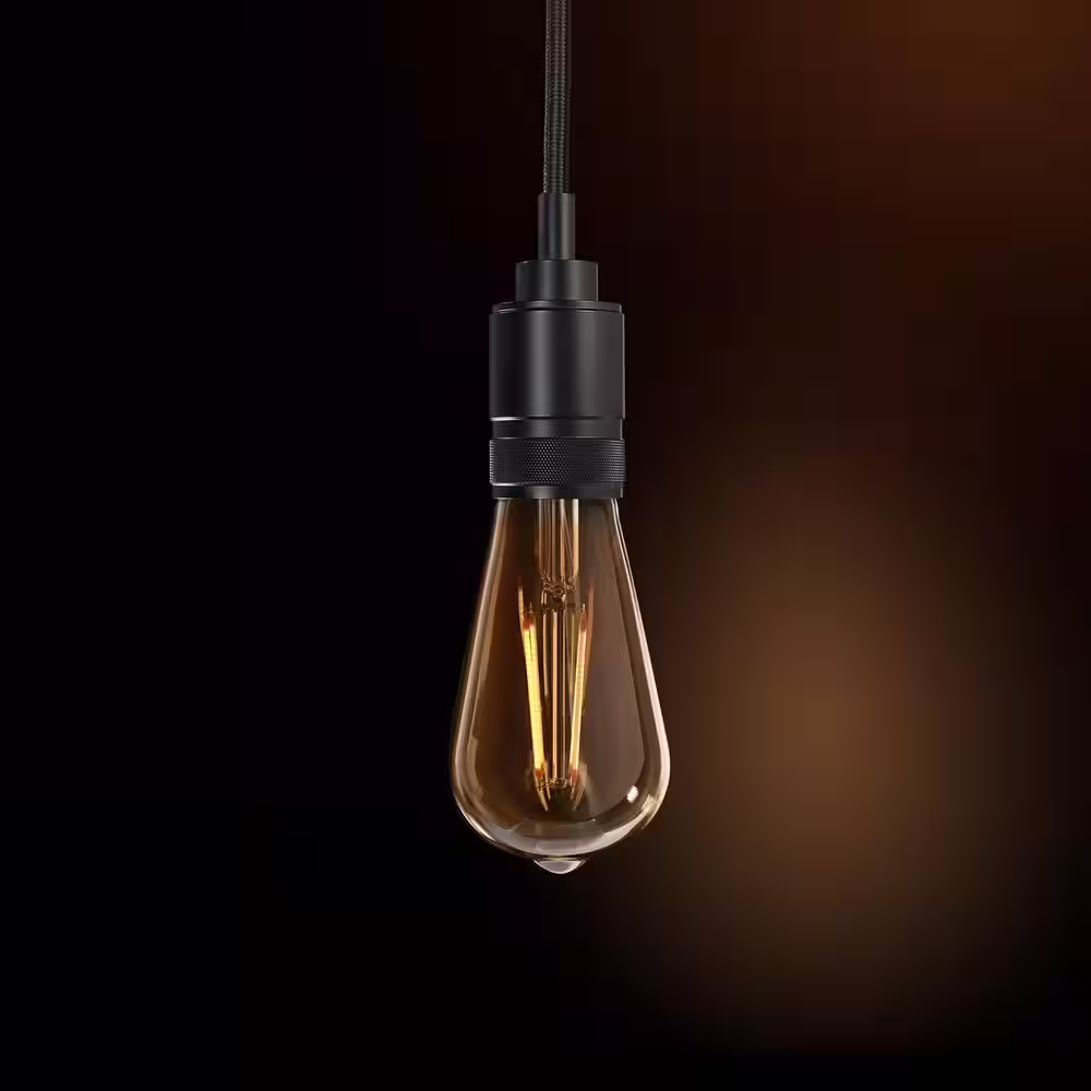 Feit Electric 60-Watt 1-Light Socket Black Industrial Style Pendant Light Fixture (No Bulb or Shade Included), 6-Pack