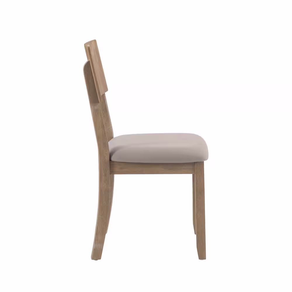 Linon Home Decor Rodman Gray Wash Grey Linen and Cotton Fabric Side Chair (2-Pack)