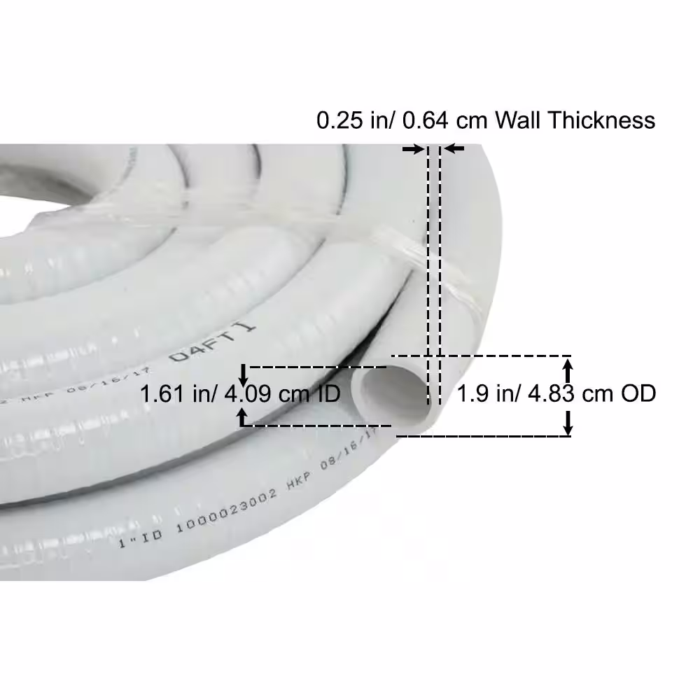 Everbilt 1 in. I.D. x 25 ft. 100 PSI PVC Vinyl Pressure Flexible Spa Tube