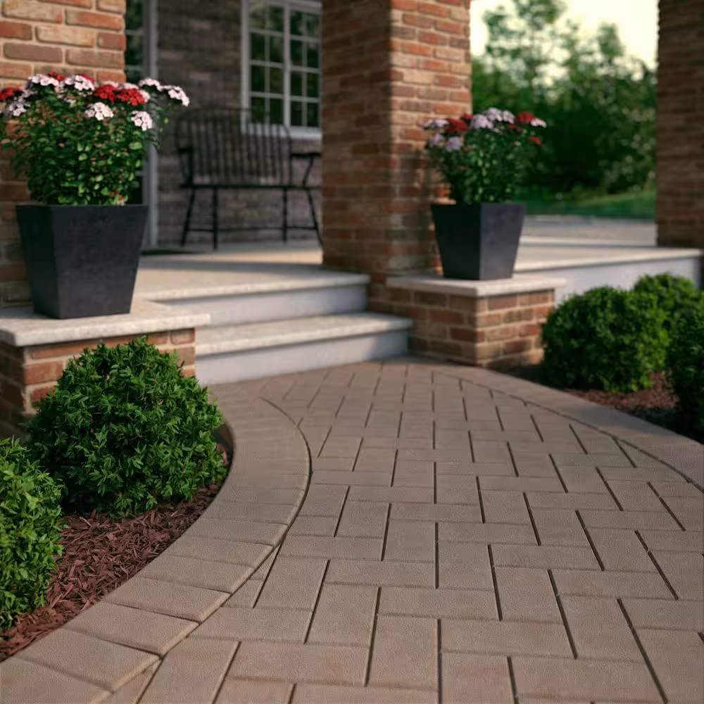 Pavestone Holland 7.87 in. L x 3.94 in. W x 36 in. H 60 mm Tan/Brown Concrete Paver (480-Pieces/103 sq. ft./Pallet)
