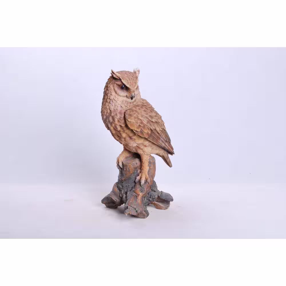 Hi-Line Gift Great Horned Owl on Stump