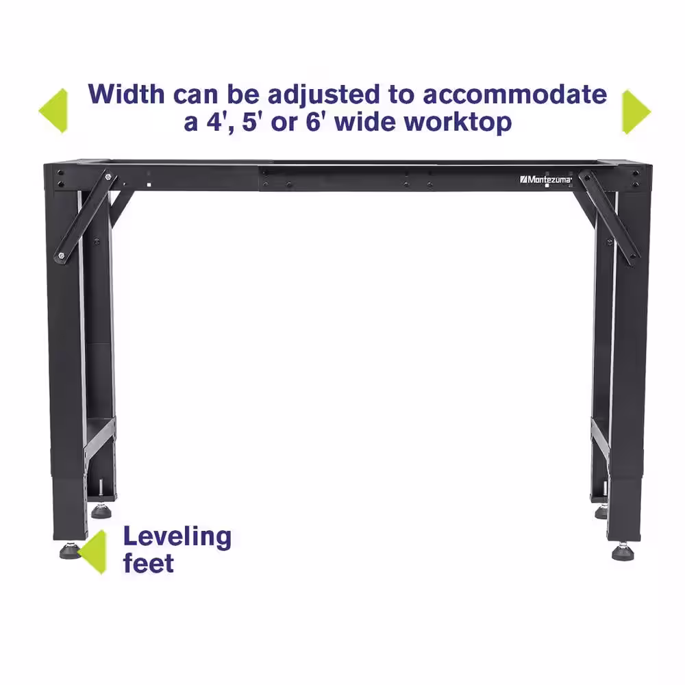 Montezuma 4 ft. to 6 ft. Adjustable Steel Workbench Frame