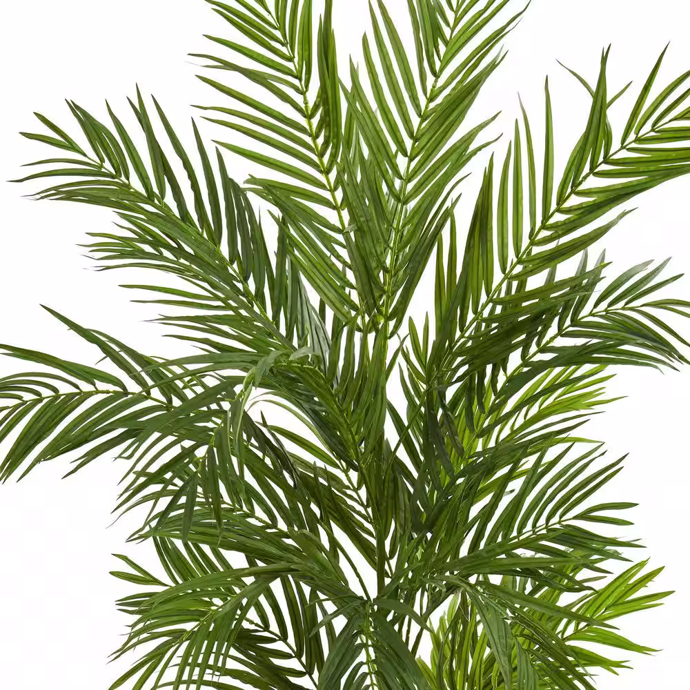 Nearly Natural Indoor 5 ft. Areca Palm Artificial Tree in Sand Colored Planter