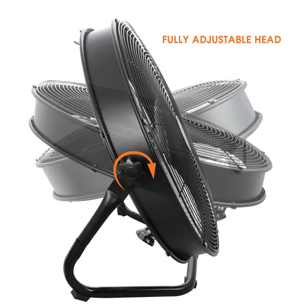 Vie Air 20 in. 3 Speed Industrial Floor Drum Fan with Adjustable Head