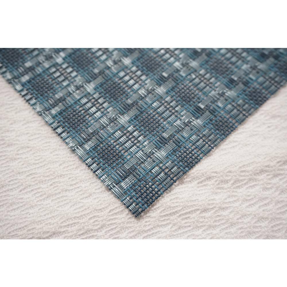 Dainty Home Checkers Blue Placemat (Set of 4)
