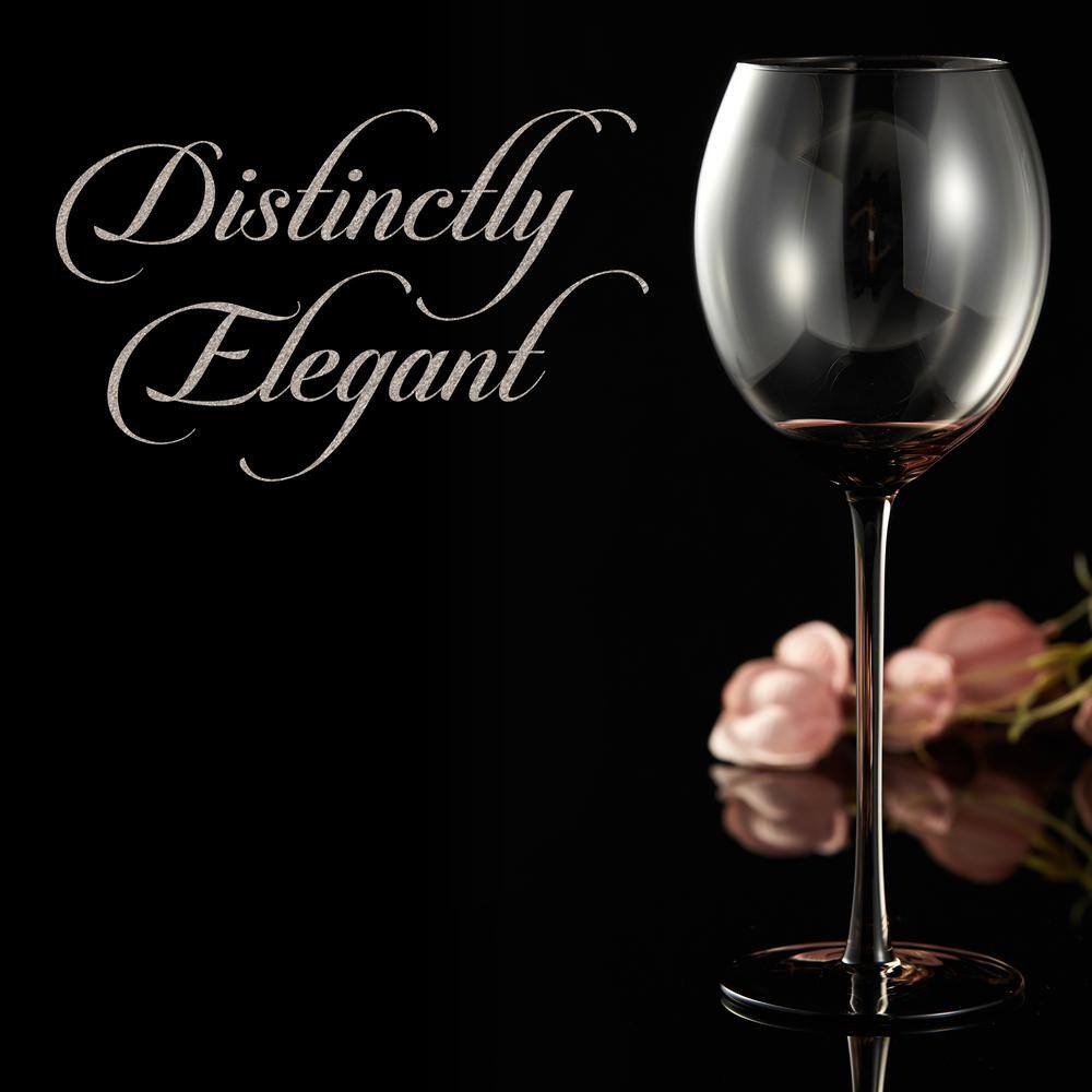 Berkware Luxurious and Elegant Sparkling Smoke Colored Glassware - Set of 2