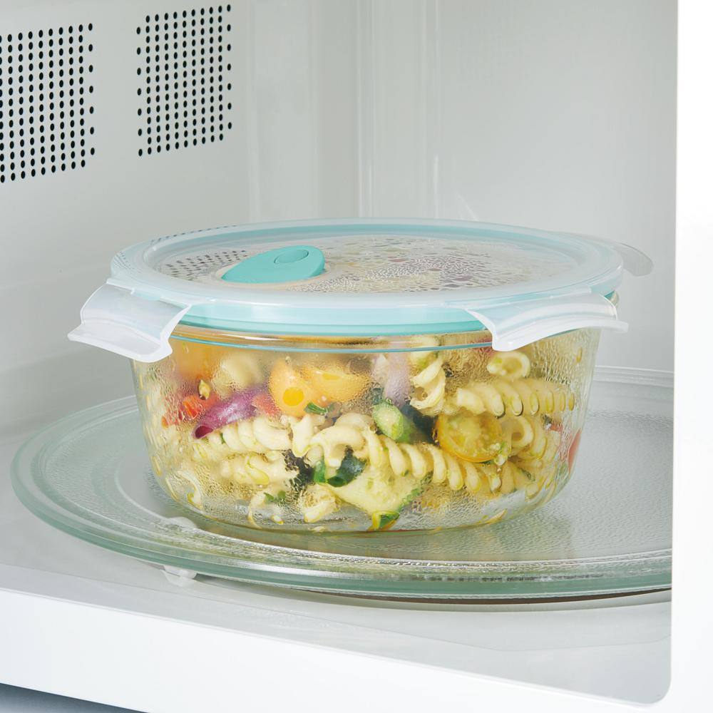 None Performance 4-Piece Glass Vented Food Storage Containers, 22-Ounce Set